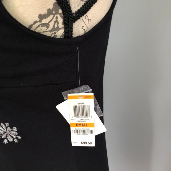 Embroidered Black Dress - Picture 3 of 10